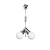 Jaren 30 hanglamp, wit glas en chroom