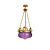Antique pendant lamp, purple glass
