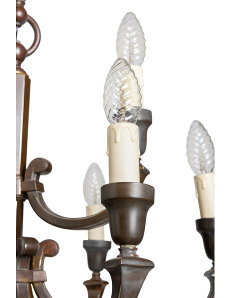 Old chandelier, burnished
