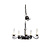 Black wrought iron chandelier