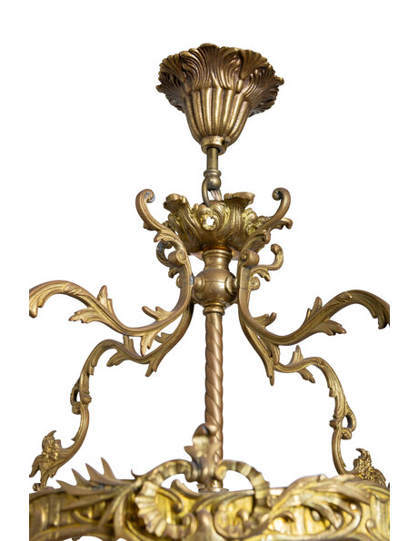 Vintage hanging lamp, graceful, 1930s