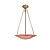 Degue Art Deco hanglamp, roze glas