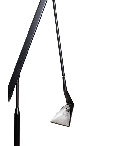 Vintage vloerlamp, zwart