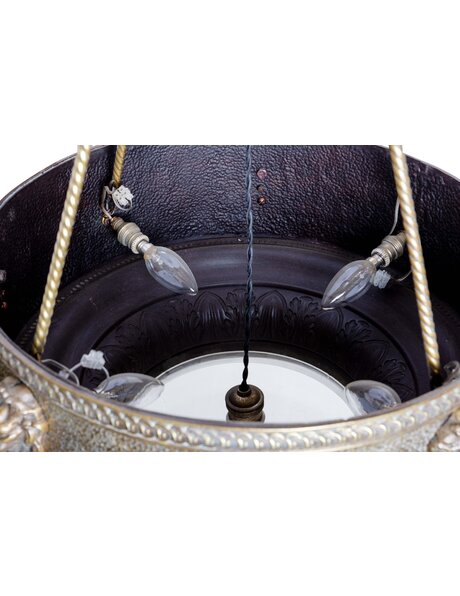 Beautiful hanging lamp, lion heads