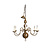 Old chandelier, burnished, ball crown
