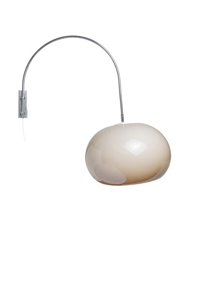 Design Wandlamp, Bruin, Boog Lamp, Jaren 60