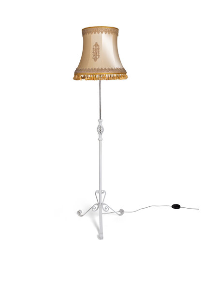 Standing Table Lamp, Extendable, 1960s, Fabric Shade