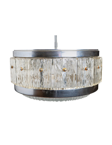 Vintage hanglamp, glazen schotsen