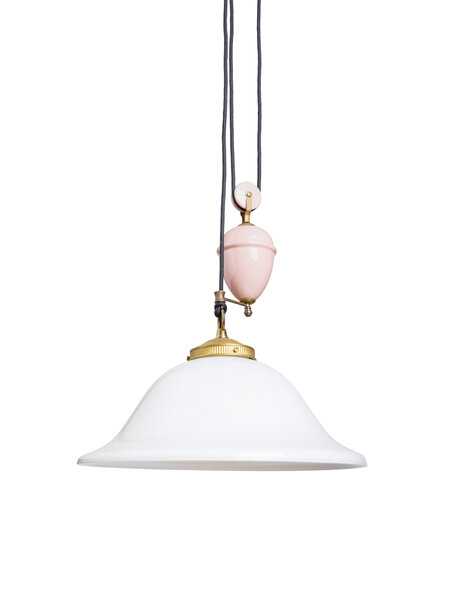 Old pendant lamp with counterweight