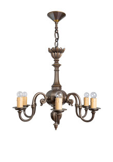Classic Chandelier, Bronze, 1940s