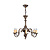 Classic chandelier, bronze, burnished