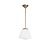 Industrial pendant lamp in the colours white and brown, 1940s