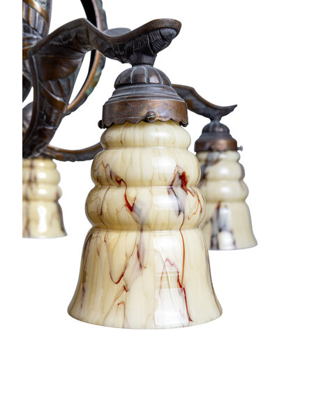 Beautiful Art Deco hanging lamp, 1930s