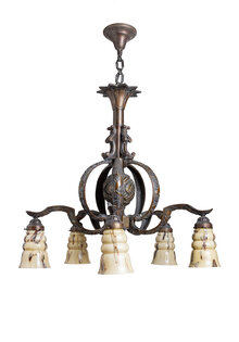 Large Browned Classic Pendant Lamp, Aardente