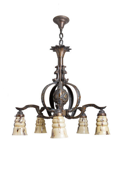 Grote Gebruineerde Klassieke Hanglamp, Aardente