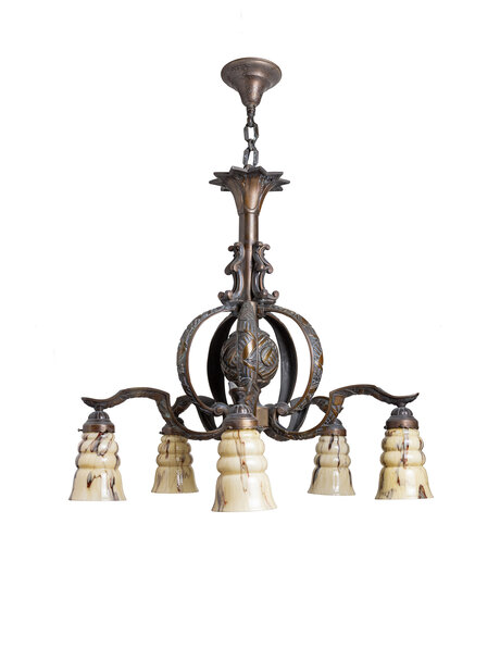 Beautiful Art Deco hanging lamp, 1930s