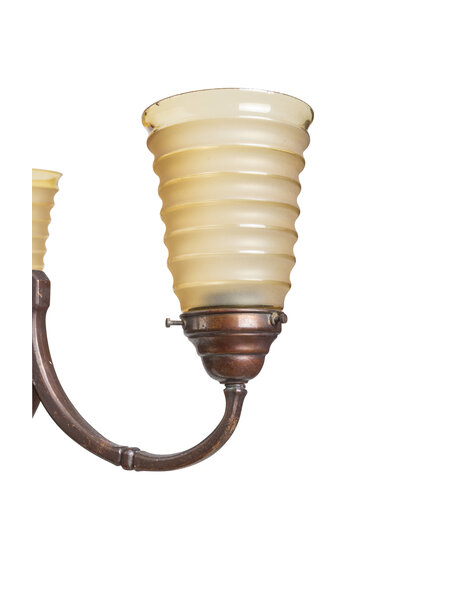 Old hanging lamp, burnished, 1930s