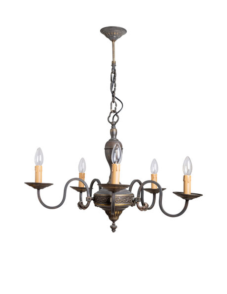 Old chandelier, burnished