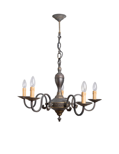 Old chandelier, burnished