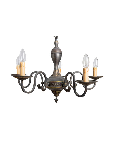 Old chandelier, burnished