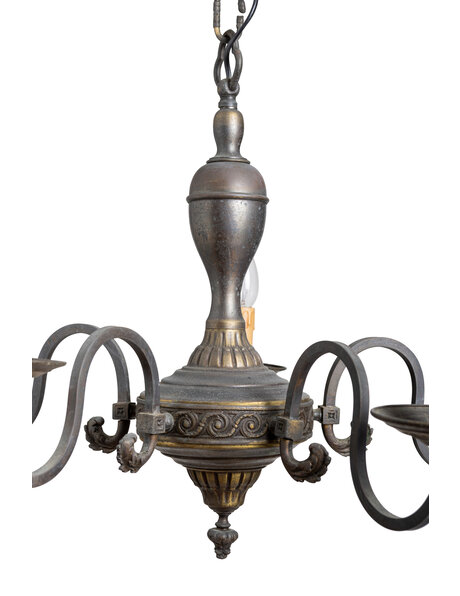 Old chandelier, burnished