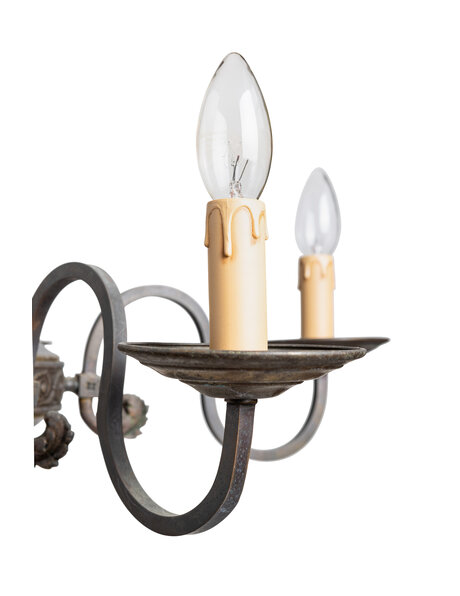 Old chandelier, burnished