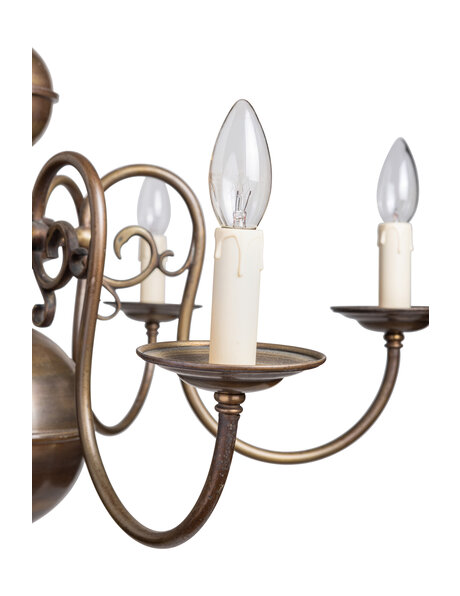 Old Chandelier, Brown Ball Crown, 1940s