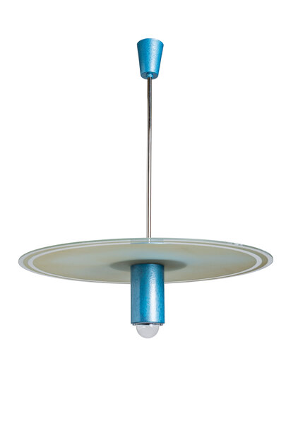 Pendant lamp on Pendel, Metallic Blue, 1950s