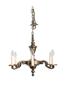 Brown Pendant Lamp, Stylish Chandelier, 40s-50s