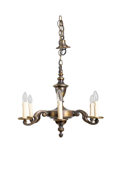 Brown Pendant Lamp, Stylish Chandelier, 40s-50s