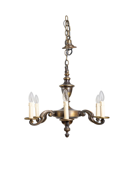 Stylish burnished chandelier