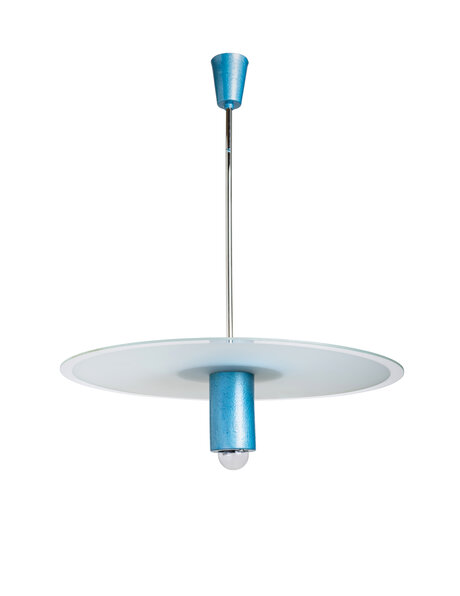 Vintage hanging lamp metallic blue