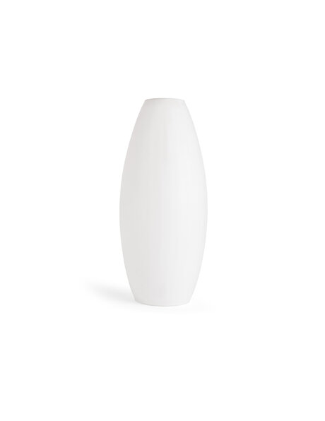 Vintage lampshade, matt white, convex cylinder