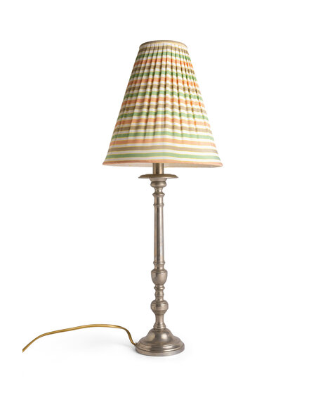 Vintage tafellamp, stoffen kap