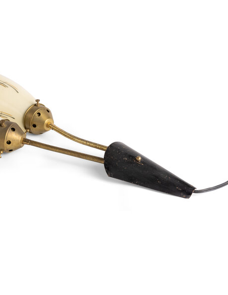 1950s wall lamp, brass and glass - Copy
