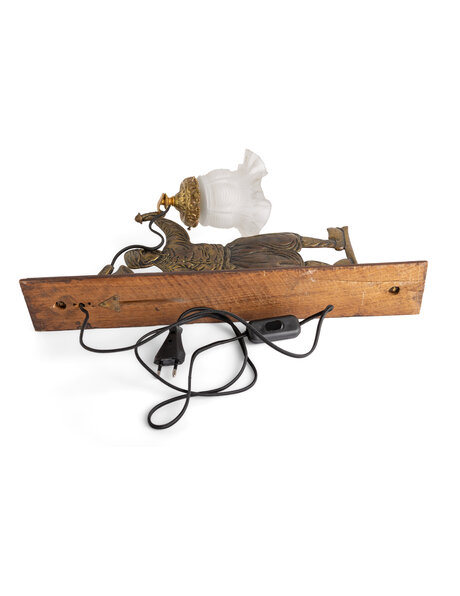 Rural wall lamp, farmer in clogs