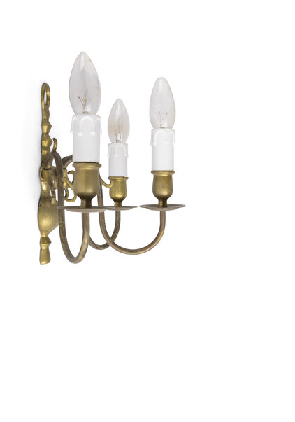 Brass Wall Lamp, Chandelier Wall Lamp with Candles