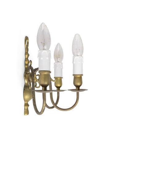 Klassieke wandlamp met 3 kaarsen