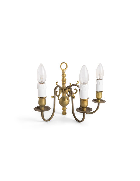 Klassieke wandlamp met 3 kaarsen