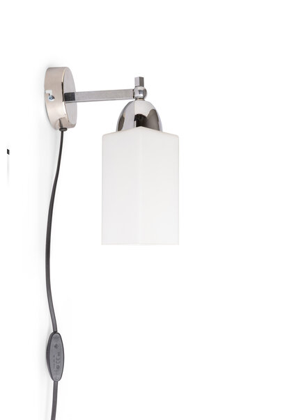 Chroom Wandlampje, Industrieel Look, Jaren 40