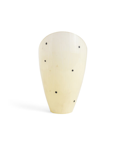 Slanted glass lampshade, light yellow glass