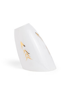 Wit Glazen Lampenkap met Goudkleurige Versiering