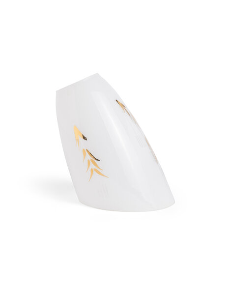 Vintage lampenkap, wit met goud