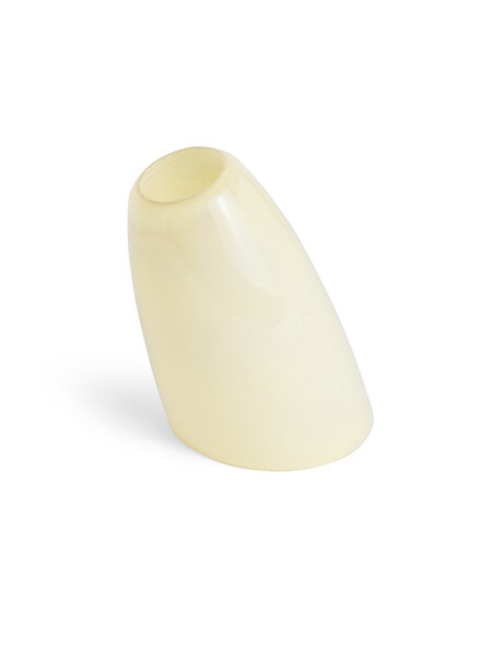 Vintage lampshade, slanted model, light yellow