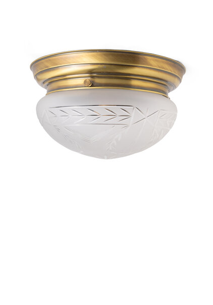 Classic Ceiling Lamp, Cut Glass, 1930s