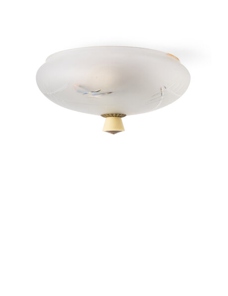 Compact ceiling lamp, cut glass