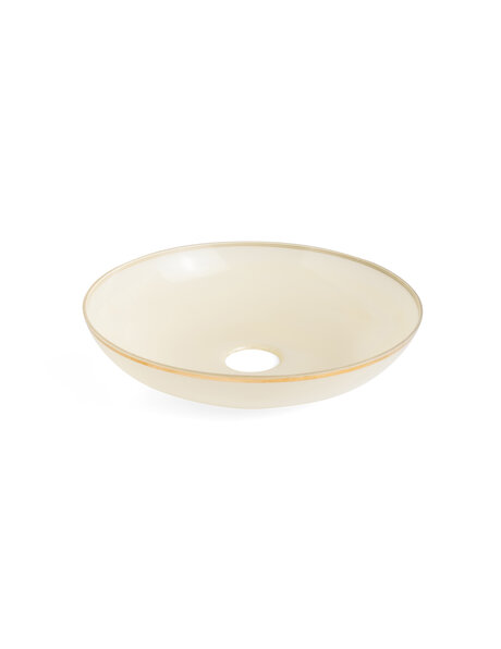 Flat glass lampshade, light yellow