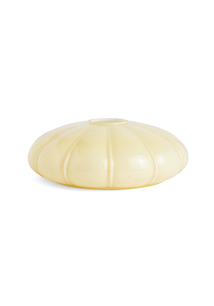 Glass Lampshade, Turban Model, Light Yellow
