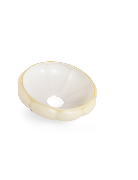 Glass lampshade, light yellow, flower shape