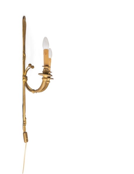 Fraaie messing wandlamp, jaren 30, klassiek